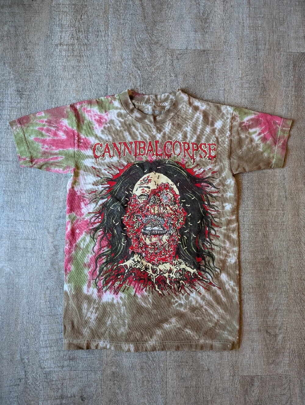 Cannibal Corpse Face Rot Tie Dye Unisex Tee - Size Small Grindcore Metal